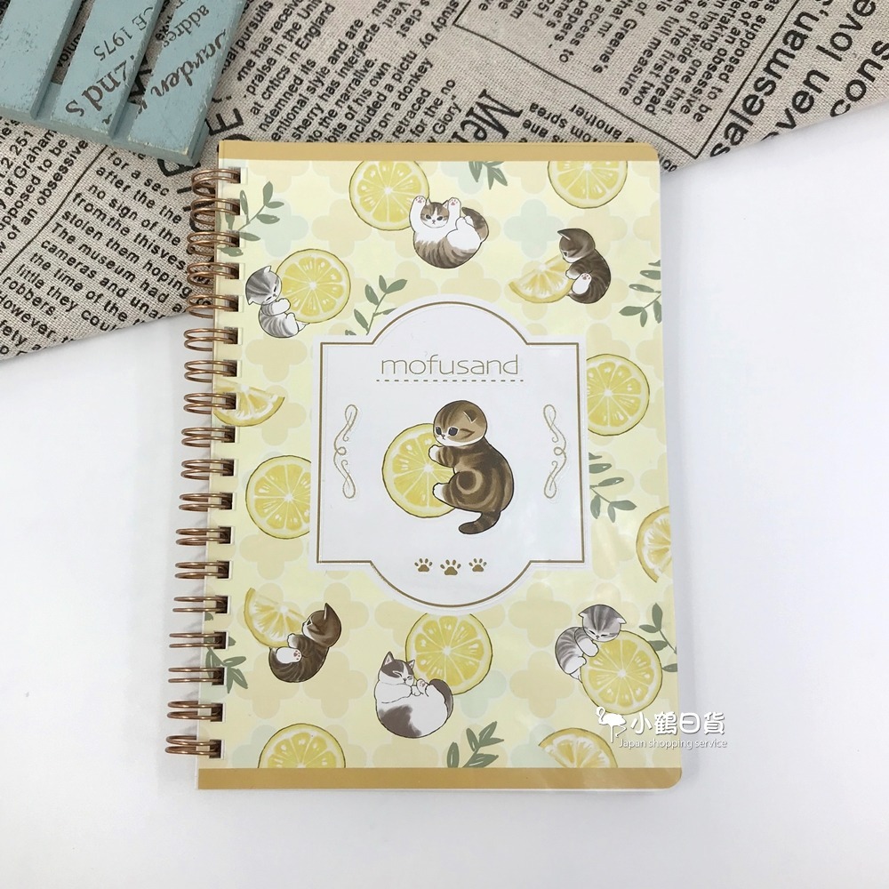 小鶴日貨｜日本製 mofusand 人氣貓咪插畫 水果系列 B6 線圈 筆記本【現貨商品】-細節圖3
