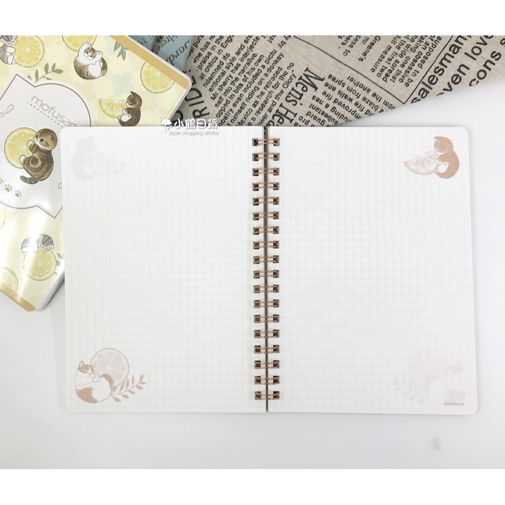小鶴日貨｜日本製 mofusand 人氣貓咪插畫 水果系列 B6 線圈 筆記本【現貨商品】-細節圖4
