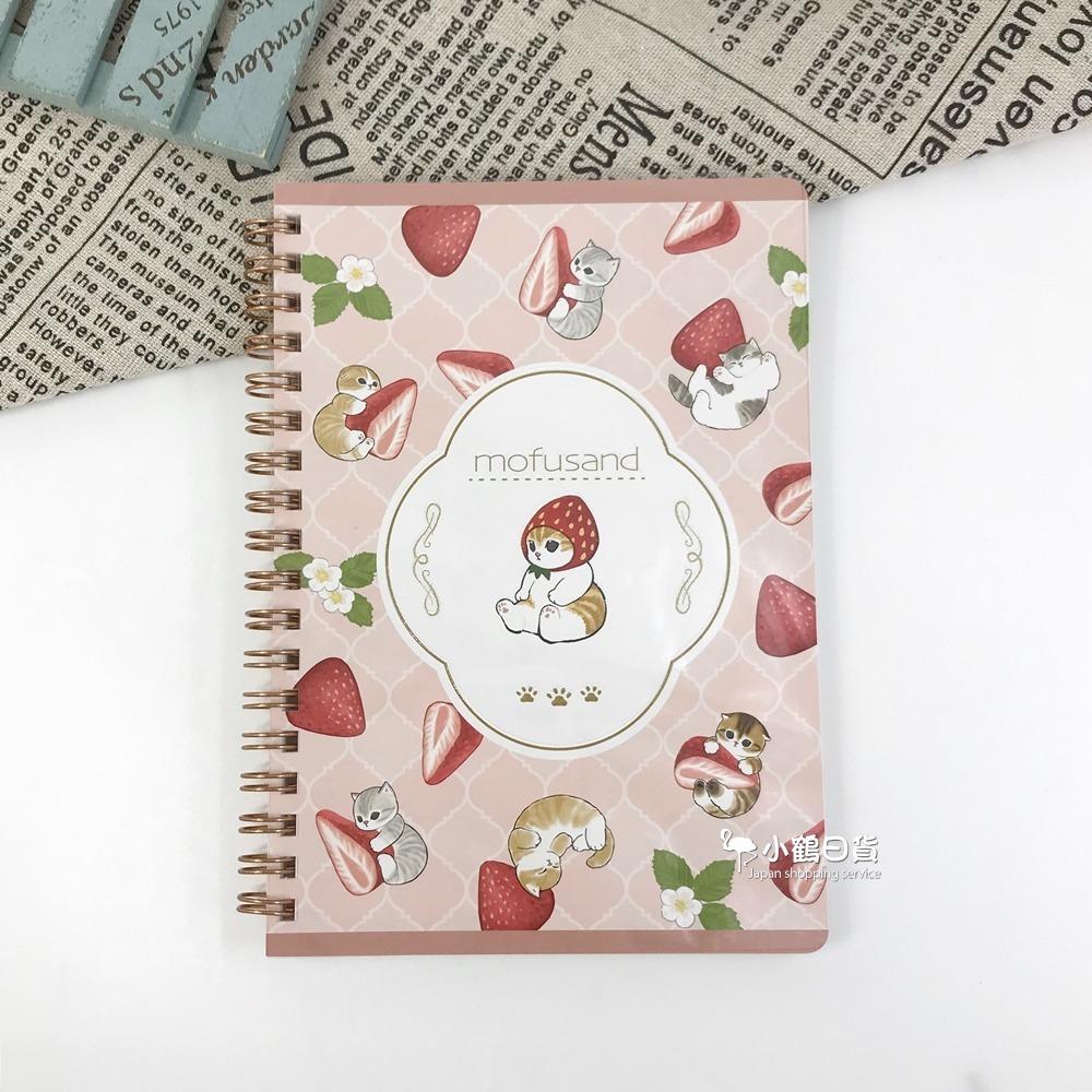 小鶴日貨｜日本製 mofusand 人氣貓咪插畫 水果系列 B6 線圈 筆記本【現貨商品】-細節圖5