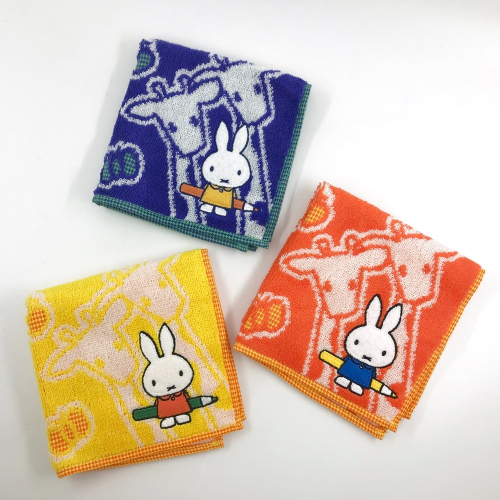 小鶴日貨｜日本 正版 miffy 米飛兔 米菲兔 動物圖紋 綿100% 手帕【現貨商品】