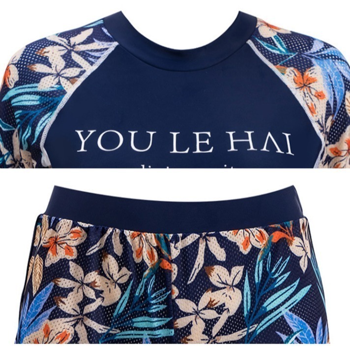 【貝娣泳裝】M040女生泳衣 多件式泳衣 長袖泳衣 防曬泳衣 衝浪衣 浮潛水服 水母衣 泡湯泳衣 長泳褲 女生泳褲-細節圖8