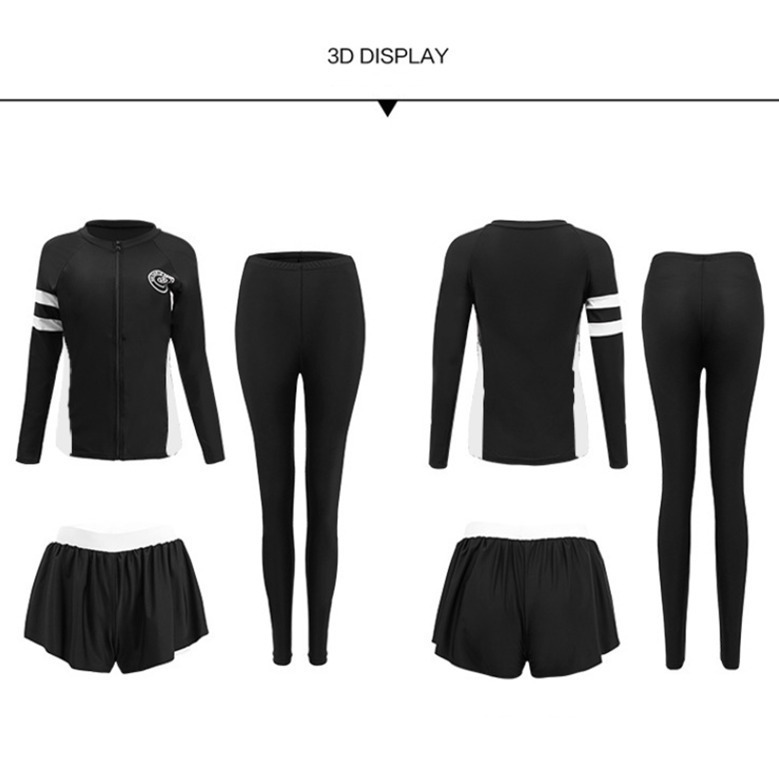 【貝娣泳裝】M066女生泳衣 多件式泳衣 長袖長褲泳衣 防曬泳衣 衝浪衣 浮潛泳衣 水母衣 泡湯泳衣 溫泉泳裝-細節圖9