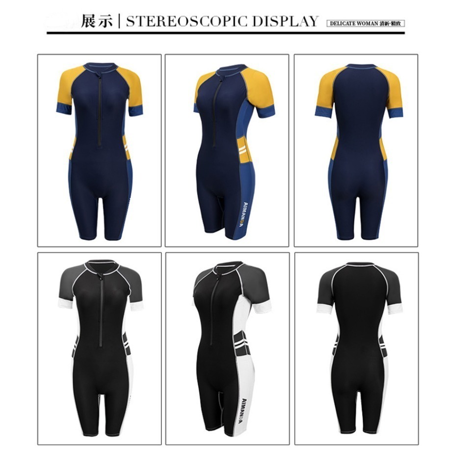 【貝娣泳裝】M181女生泳衣 連體泳衣 運動泳衣 遮肚泳衣 保守泳衣 學生泳衣 泡湯泳衣 衝浪衣 加大尺碼 連身泳衣-細節圖8