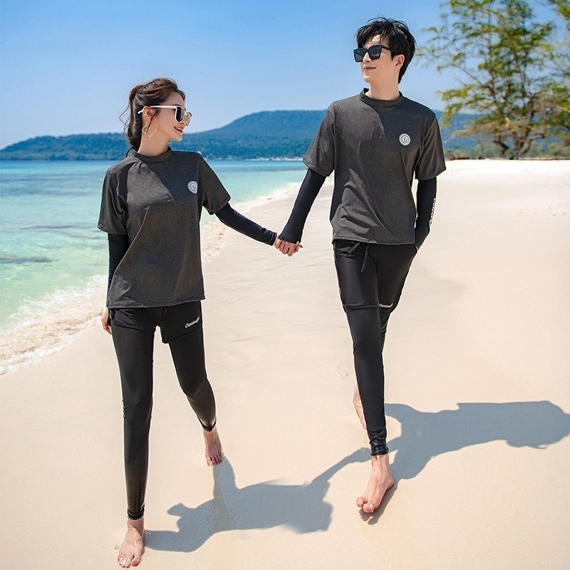 【貝娣泳裝】M098男女泳衣 兒童泳衣 多件式泳衣 寬鬆長袖泳衣 防曬泳衣 衝浪衣 浮潛服 水母衣 親子 情侶款-細節圖3