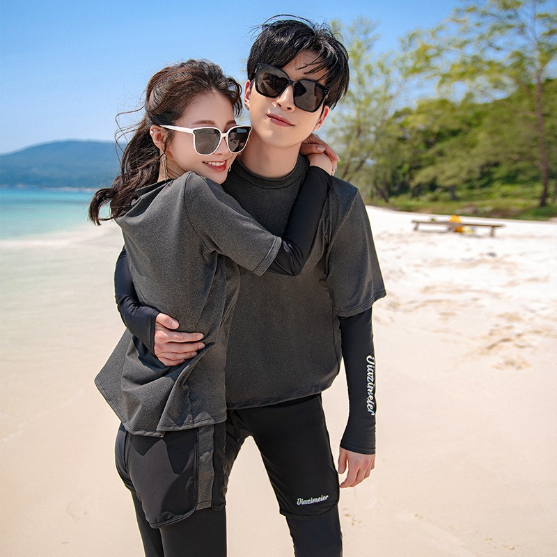 【貝娣泳裝】M098男女泳衣 兒童泳衣 多件式泳衣 寬鬆長袖泳衣 防曬泳衣 衝浪衣 浮潛服 水母衣 親子 情侶款-細節圖6