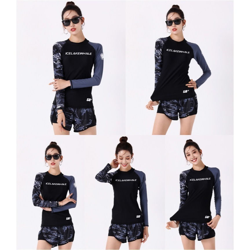 【貝娣泳裝】M009男女泳衣 情侶泳衣 二件式泳衣 長袖泳衣 防曬泳衣 衝浪衣 浮潛水服 水母衣 泡湯 運動泳衣-細節圖7