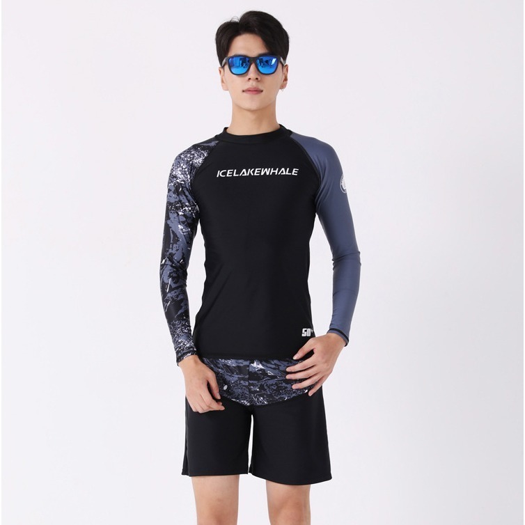 【貝娣泳裝】M009男女泳衣 情侶泳衣 二件式泳衣 長袖泳衣 防曬泳衣 衝浪衣 浮潛水服 水母衣 泡湯 運動泳衣-細節圖8