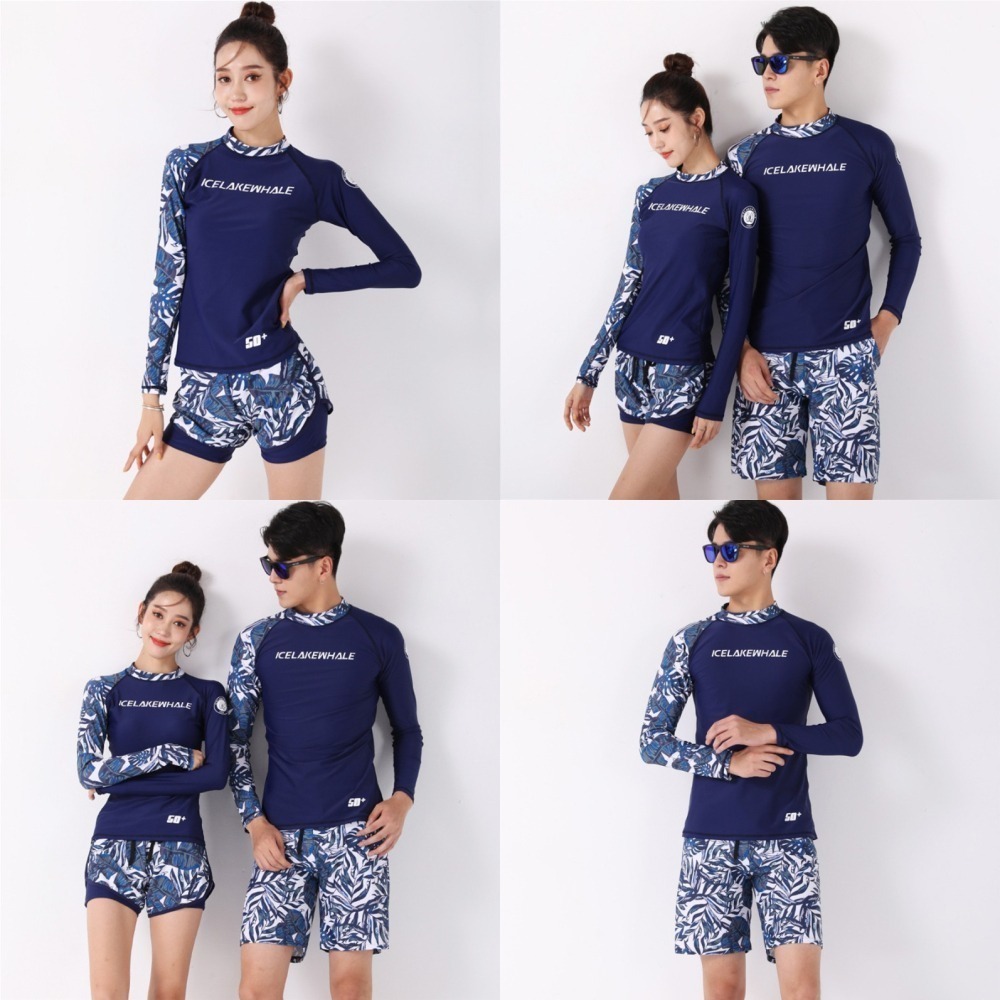 【貝娣泳裝】M010男女泳衣 兒童泳衣 情侶親子 二件式泳衣 長袖泳衣 防曬泳衣 衝浪衣 浮潛水服 水母衣 泡湯-細節圖2