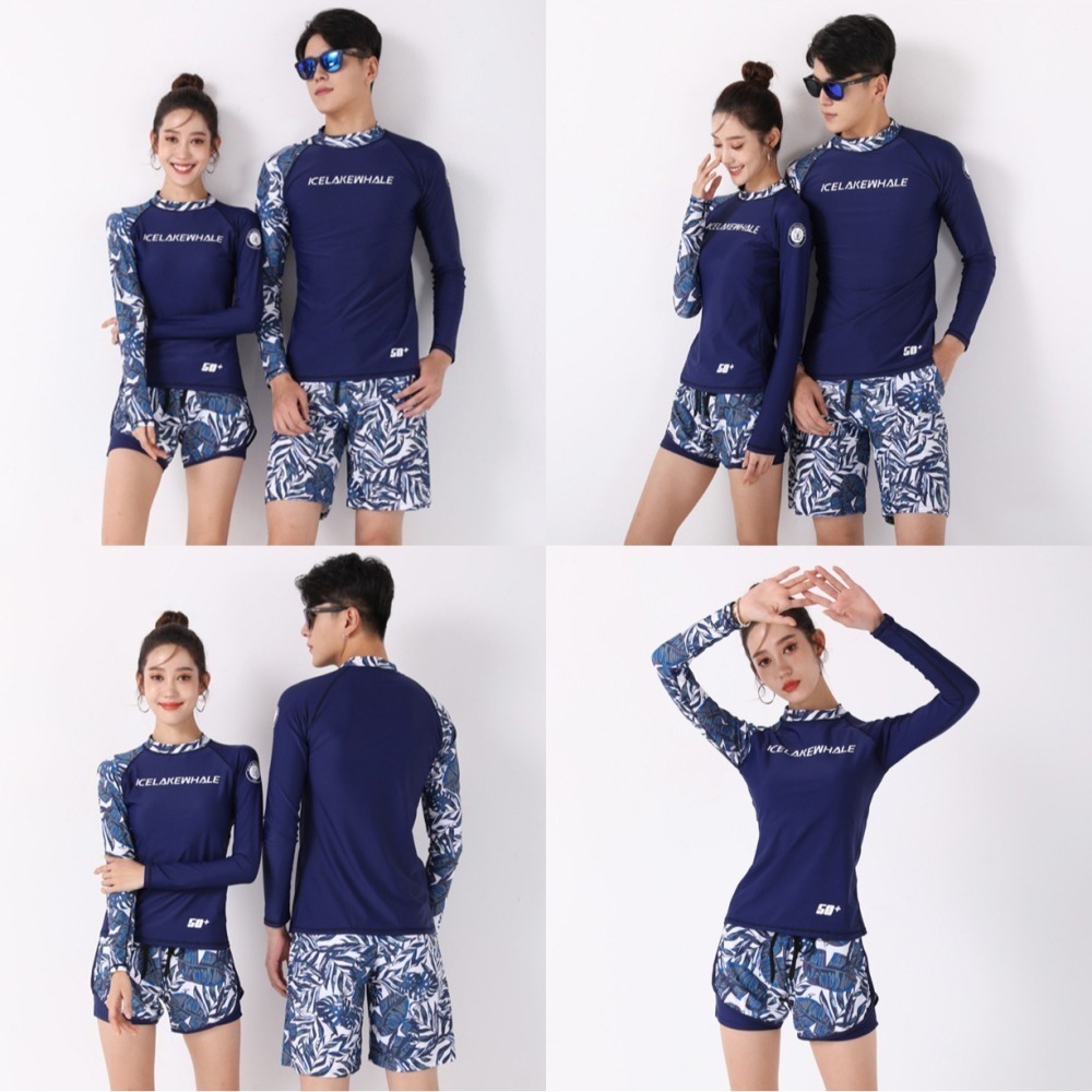 【貝娣泳裝】M010男女泳衣 兒童泳衣 情侶親子 二件式泳衣 長袖泳衣 防曬泳衣 衝浪衣 浮潛水服 水母衣 泡湯-細節圖3