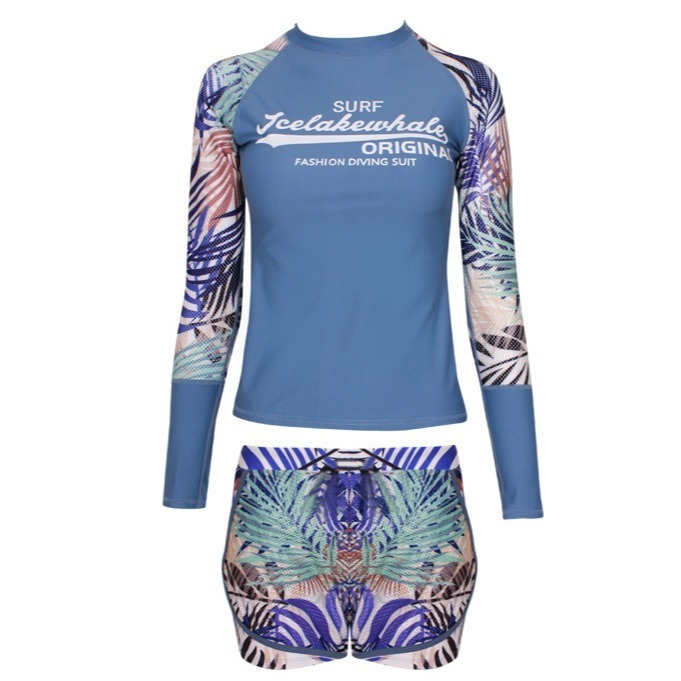 【貝娣泳裝】M011女生泳衣 長袖泳衣 二件式泳衣 運動泳衣 防曬泳衣 衝浪衣 浮潛水服 水母衣 泡湯泳衣 女泳褲-細節圖7