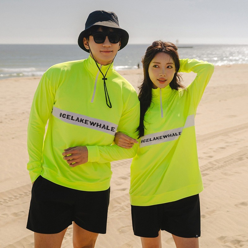 【貝娣泳裝】M077男女泳衣 兒童泳衣 多件式泳衣 長袖泳衣 防曬泳衣 衝浪衣 浮潛服 寬鬆 水母衣 親子情侶款-細節圖6