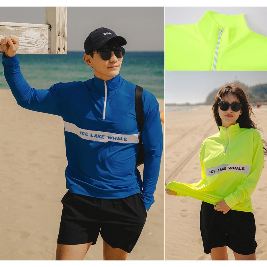 【貝娣泳裝】M077男女泳衣 兒童泳衣 多件式泳衣 長袖泳衣 防曬泳衣 衝浪衣 浮潛服 寬鬆 水母衣 親子情侶款-細節圖8