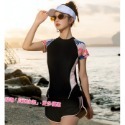 【貝娣泳裝】K277女生泳衣 二件式泳衣 運動泳衣 短袖泳衣 遮肚泳衣 顯瘦泳衣 保守泳衣 學生泳衣 泡湯 女生泳褲-規格圖8