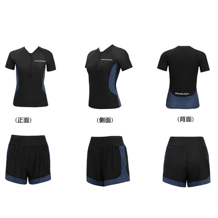 【貝娣泳裝】M023女運動風兩件式遮肚泳衣(無鋼圈)平角褲/泡湯游泳裝 遊泳衣/有加大尺碼M~5XL /現+預-細節圖6