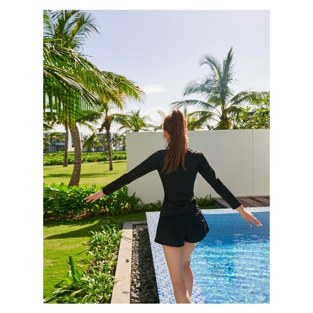 【貝娣泳裝】M076男女泳衣 多件式 長袖防曬泳衣 衝浪衣 浮潛服 水母衣 男泳褲 情侶款 泡湯 加大尺碼/現+預-細節圖8