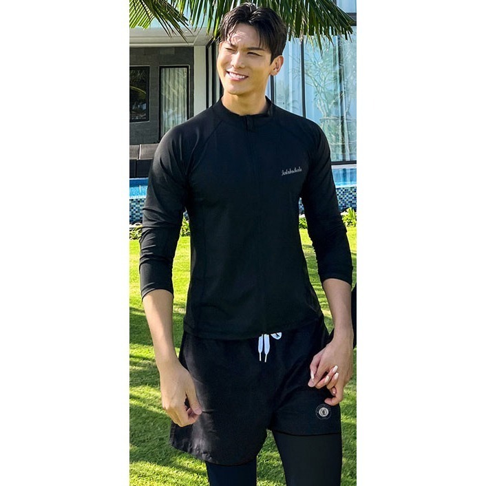 【貝娣泳裝】M076男女泳衣 多件式 長袖防曬泳衣 衝浪衣 浮潛服 水母衣 男泳褲 情侶款 泡湯 加大尺碼/現+預-規格圖9