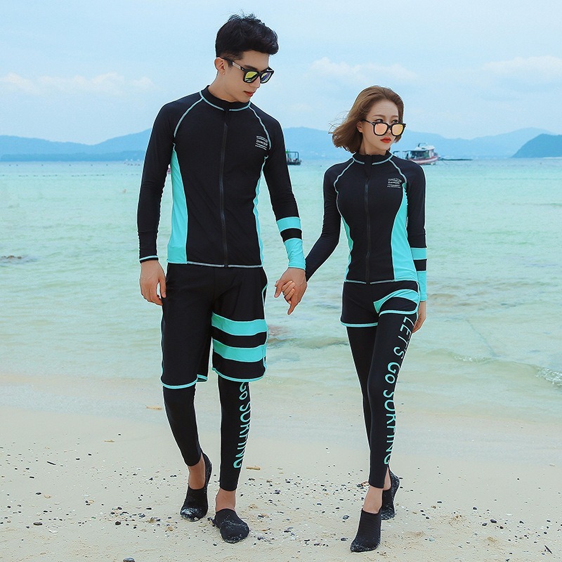 【貝娣泳裝】M090男生泳衣 女生泳衣 多件式 長袖防晒泳衣 衝浪衣 浮潛服 水母衣 情侶款 游泳泡湯/現+預-細節圖7