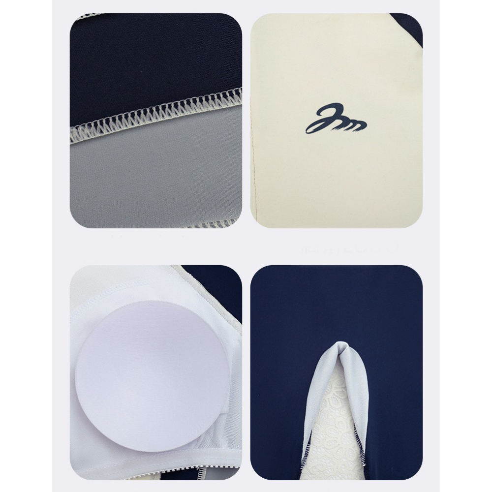 【貝娣泳裝】M113女生泳衣 長袖長褲防晒 分體兩件式 運動風 沙灘 衝浪衣 浮潛服 水母衣 假兩件長褲 泡湯/現+預-細節圖9