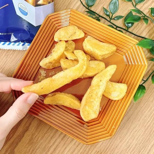 日本 7-11 限定 岩鹽法式帶皮馬鈴薯塊 42g 薄鹽風味帶皮洋芋塊 羅勒蛋黃醬薯條-細節圖3