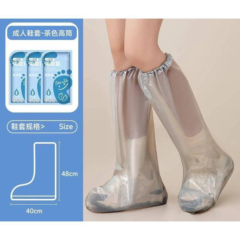 高筒防水鞋套 獨立包裝男女適用雨鞋套 防水鞋套 加厚款雨鞋套 拋棄式雨鞋套 鞋套 免洗鞋套 過膝鞋套 高筒雨鞋套 拋棄式-細節圖7
