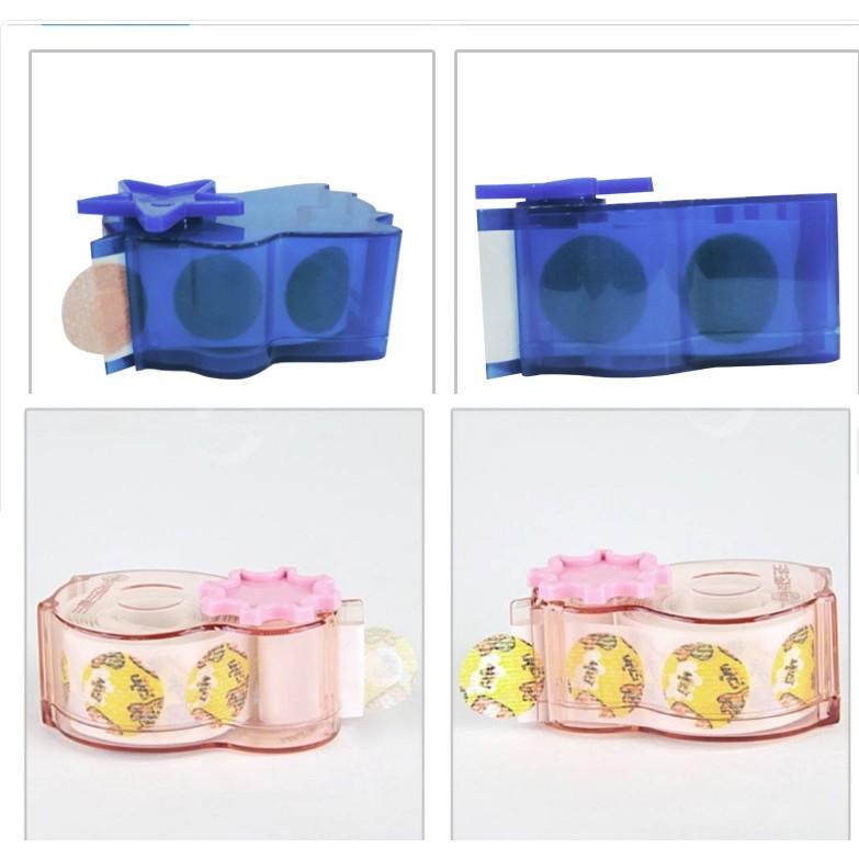 現貨 韓國 圓形膠台 100枚 非醫用 粉 藍膠台 圓形貼 透氣貼 膠帶 素色 卡通 圓形膠台 圓形膠台透氣貼-細節圖4