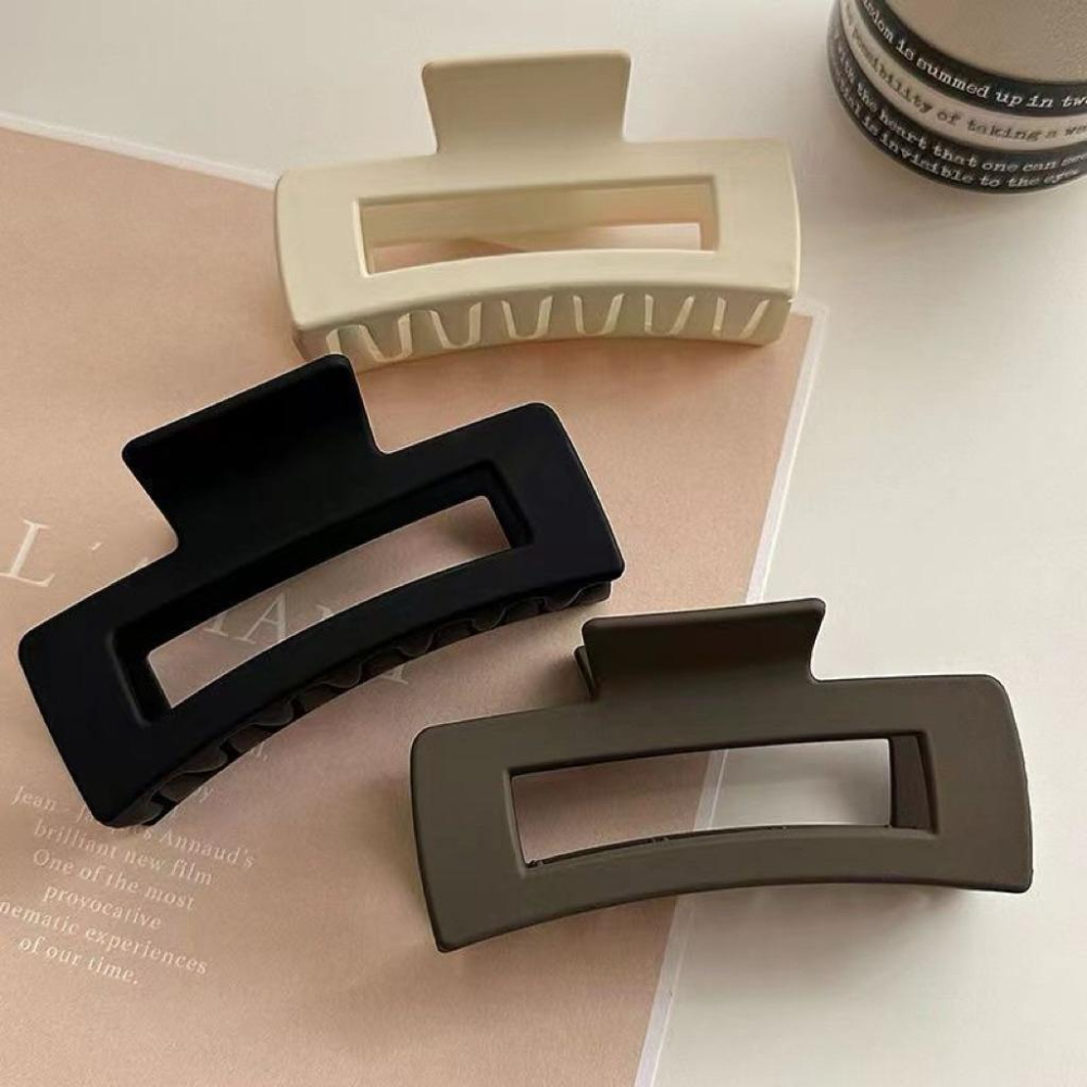 髮夾女後腦勺抓夾夏天鯊魚夾髮卡高级感髮抓中號頭髮夾子2025新款磨砂髮夾女後腦勺盤發抓夾高級感鯊魚夾子髮量多洗澡髮卡頭飾-細節圖3