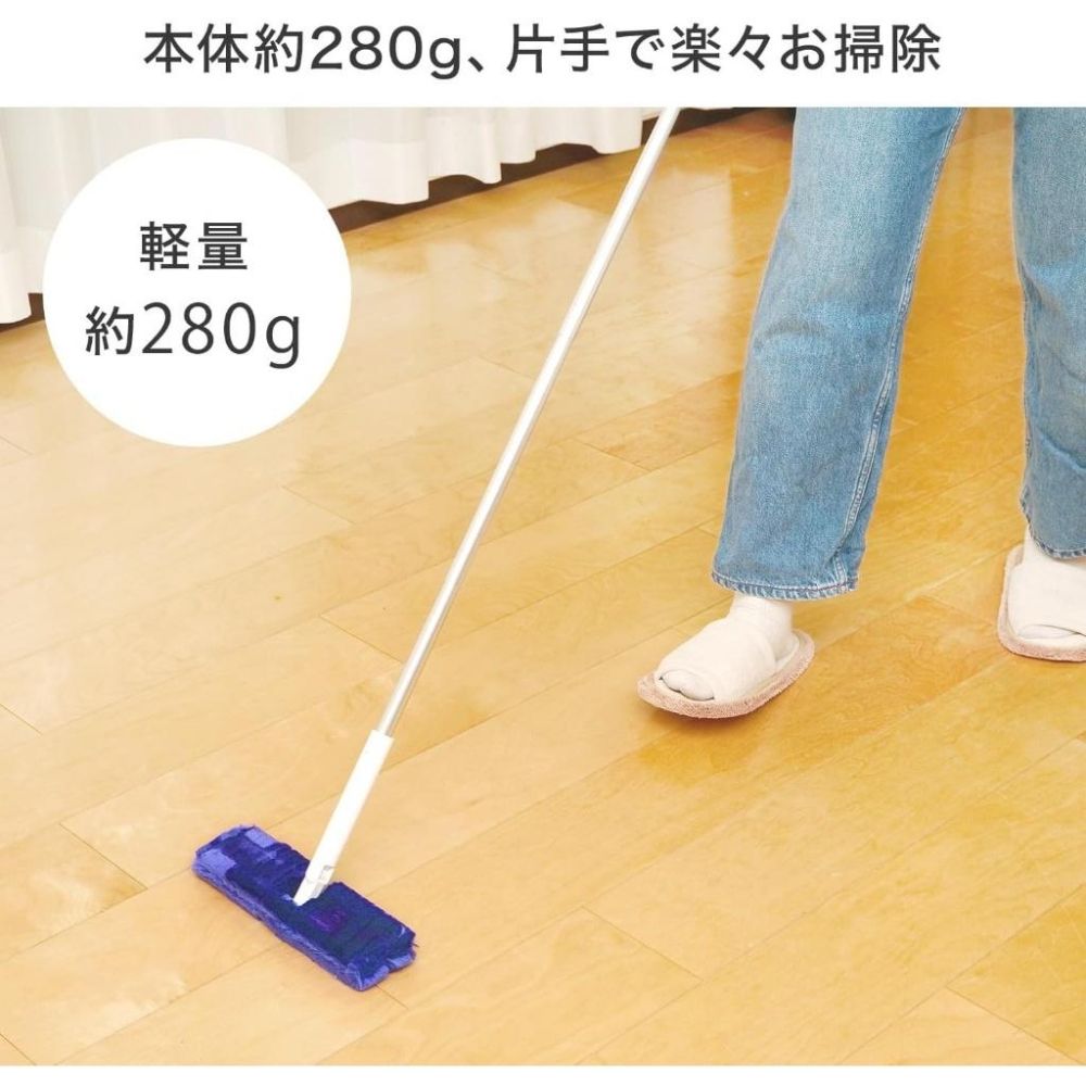 日本 LEC 激落君 地板除塵拖把 地板用 高密度清潔器 高密除塵刷 靜電除塵撢 細縫灰塵 除塵刷 重覆使用-細節圖9