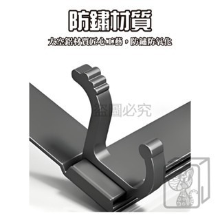 🔥加強承重🔥太空鋁門後掛鉤 門後掛勾 門後收納架置物架 臥室門上掛鉤 免打孔掛勾 掛衣架 包架 衣帽鉤 掛衣鉤-細節圖5