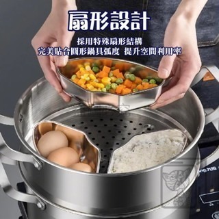 🔥304不鏽鋼🔥扇形蒸盤 扇型餐盤 扇型蒸盤 備菜盤 蒸盤 蒸盤蒸盒 蒸飯熱菜 分隔蒸盤 料理盤 蒸格 扇形蒸盒-細節圖5