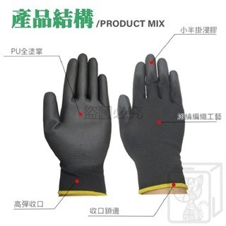 🔥輕薄透氣🔥PU塗掌手套 防滑手套 園藝手套 沾膠手套 防靜電手套 工地手套 止滑手套 防靜電 電子手套 PU手套-細節圖5