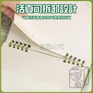 🔥INS熱款🔥方形活頁本 活頁筆記本 空白筆記本 方格筆記本 復古方形活頁本 方格英語單詞記憶本 手帳本 日記本-細節圖6