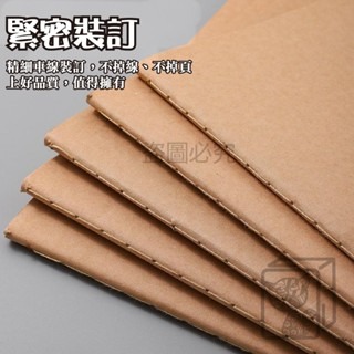 🔥72頁🔥牛皮紙筆記本 橫線/格子/空白 記事本 A5/A4/B5 日記本 橫線筆記本 文具 辦公 手帳 本子-細節圖4