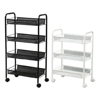 🔥附掛鉤🔥網籃小推車置物架 網籃置物推車 落地推車 收納架 置物架 收納推車 多功能置物架 家用小推車 廚房置物架-細節圖3