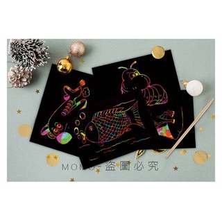 🎉現貨🎉兒童炫彩刮畫 自由創作手作塗鴉 圖案導引 開發創意力 手工創意DIY勞作 兒童美勞 裝飾畫板 兒童益智繪畫-細節圖7