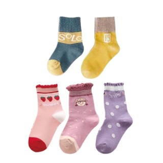 🔥韓版透氣🔥中筒兒童襪 韓版童襪 小朋友襪 兒童襪 女童襪 男童襪子 童襪 小熊兒童襪 草莓襪 文青中筒襪 一般襪-細節圖3