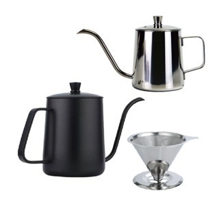 🔥入門手沖組🔥手沖咖啡壺 咖啡壺 咖啡過濾網 手沖咖啡不鏽鋼咖啡濾網 咖啡濾杯 手沖咖啡組 濾杯 咖啡過濾器 細嘴壺-細節圖8