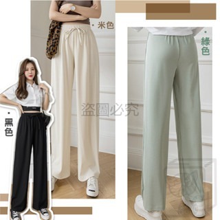 🔥涼感舒適🔥冰絲闊腿褲 女生運動褲 涼感運動長褲 女休閒褲 夏季薄款 休閒長褲 均碼闊腿直筒褲 休閒衛褲 寬鬆休閒褲-細節圖7