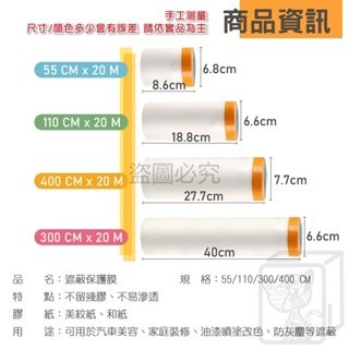 🔥加長20M🔥無痕防塵罩 防塵膜 家具防塵膜 擋灰塵套 防灰塵 防塵布 無痕貼 PE膜 防塵罩 養生膠帶 吃飯防髒污-細節圖8