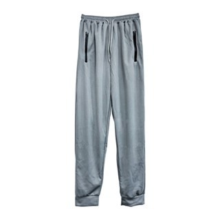 🔥升級拉鍊款🔥網眼冰絲9分運動褲 網眼慢跑褲 高彈力運動長褲 涼感運動褲 束口褲 素色 素面運動長褲 彈性腰帶運動褲-細節圖7