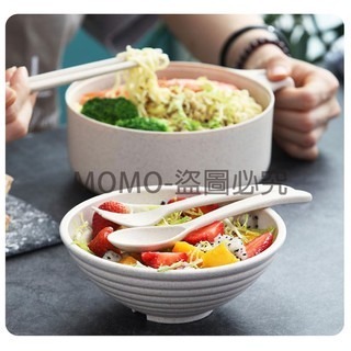 🔥五件套🔥小麥秸稈泡麵碗五件組 帶蓋泡麵碗 附餐具套組 820ml大容量泡麵碗 日式泡麵碗 多功能碗 環保餐具-細節圖6