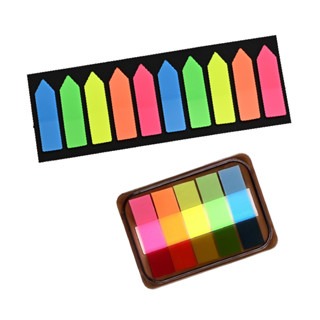 🔥撕貼無痕🔥螢光便利貼 PET便利貼便簽 平頭索引貼 索引便利貼 N次貼 書本索引貼 學生標記貼 記事貼 塑膠書籤-細節圖2