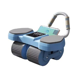 🔥計時加跪墊🔥坦克4輪健腹輪 自動回彈健腹輪 健腹輪智能炫腹輪 不搖晃 炫腹輪 健身滾輪 腹肌訓練 健腹器 居家健身-細節圖2