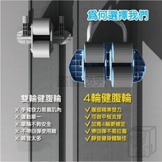 🔥計時加跪墊🔥坦克4輪健腹輪 自動回彈健腹輪 健腹輪智能炫腹輪 不搖晃 炫腹輪 健身滾輪 腹肌訓練 健腹器 居家健身-細節圖5