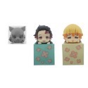新品現貨✨鬼滅之刃✨日版 FuRyu 趴姿 趴趴桌緣公仔第一彈&第二彈 炭治郎 善逸 彌豆子 伊之助-規格圖4