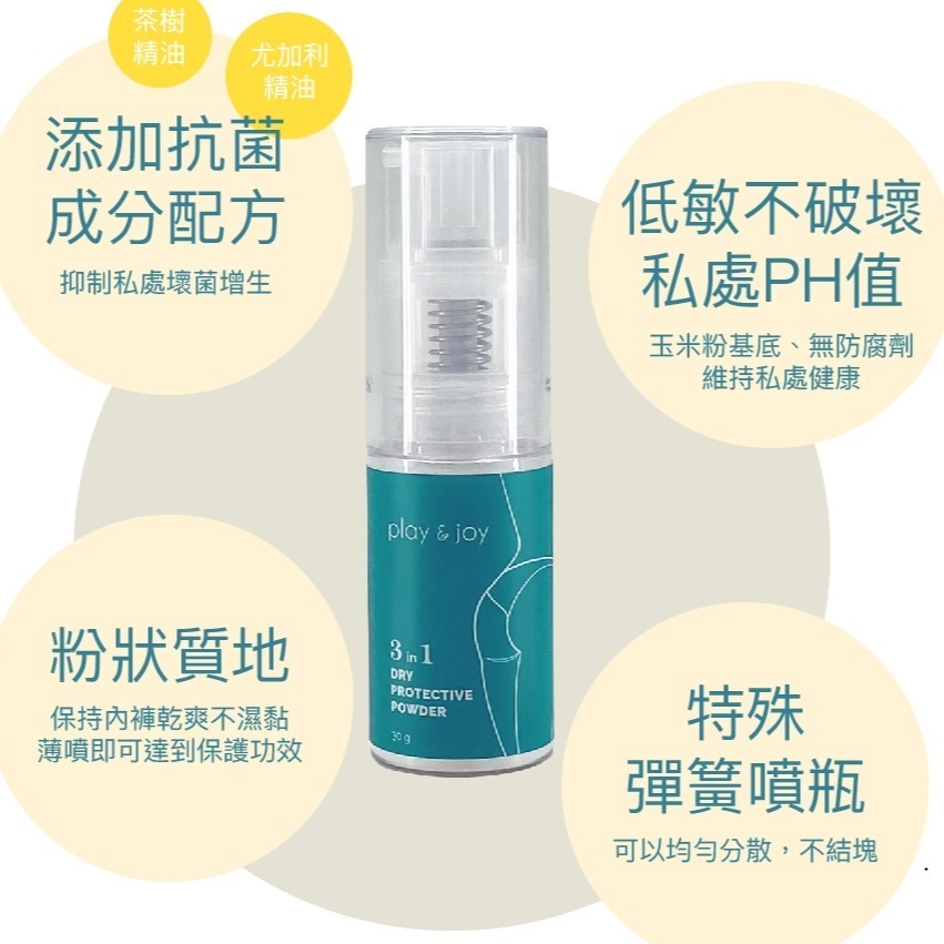 Play&Joy 三合一 乾爽 防護 噴粉 15ml-細節圖2