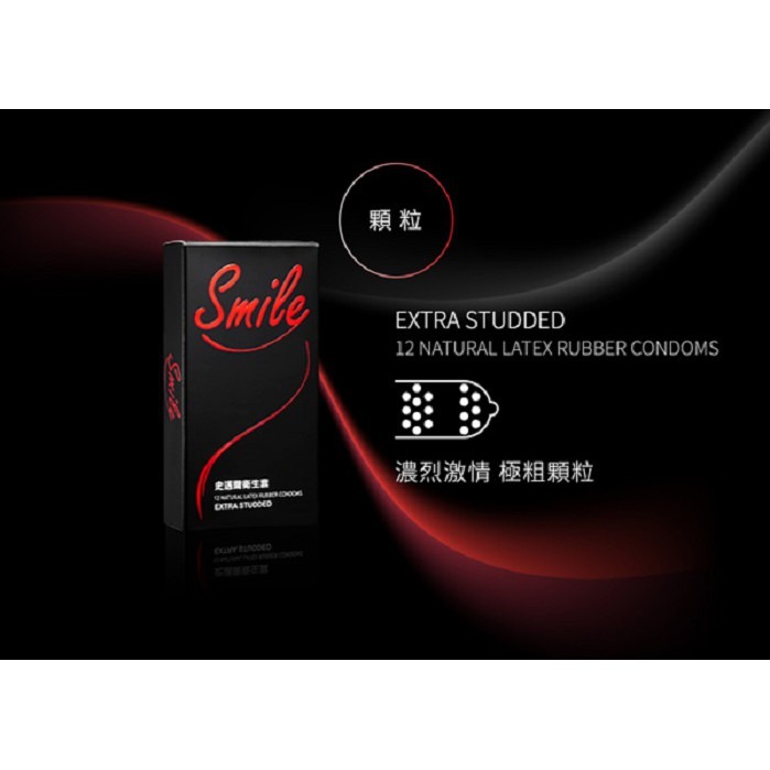 Smile史邁爾-粗顆粒保險套 12入-細節圖2