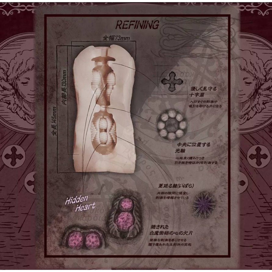 日本TH 黑魔術師の穴 肉褶壓榨 夾吸自慰器【贈 謎片群】-細節圖3