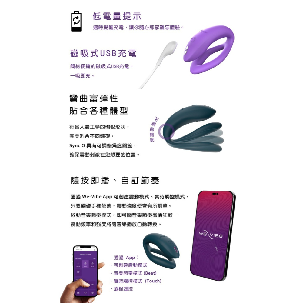 We-Vibe 雙人共震 Sync O  愉悅按摩器 保固兩年-細節圖5