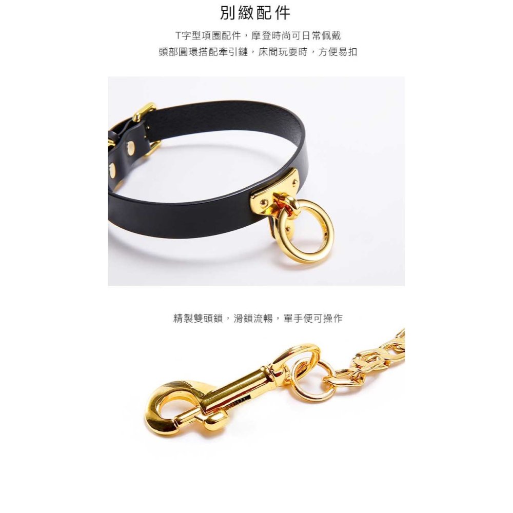 UPKO 質感小母狗 愉悅 真皮項圈 牽引鏈 套裝-細節圖5