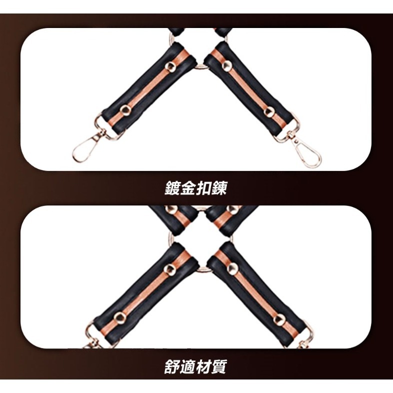 虐戀 BDSM 情趣十字扣-玫瑰金-細節圖4
